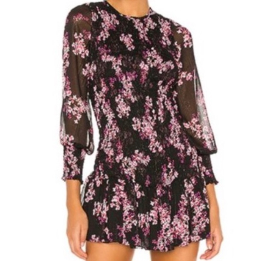 Long Sleeve Smocked Misa Los Angeles Dress size S